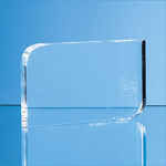 8.5cm x 12cm Optical Crystal Curved Rectangle Award