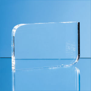 8.5cm x 12cm Optical Crystal Curved Rectangle Award