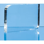 9cm x 15cm Optical Crystal Curved Rectangle Award