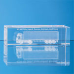 20cm x 6cm x 6cm Optical Crystal Rectangle H or V