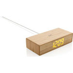 XD Collection Bamboo Alarm Clock With 5W Wireless Charger