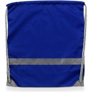 Drawstring bag with reflective stripe