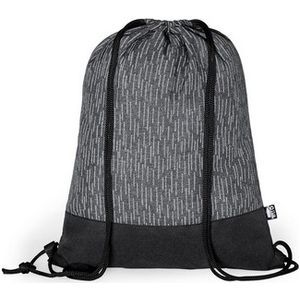 Water repellent RPET drawstring bag reflective material