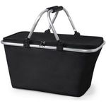 Foldable shopping basket cooler bag