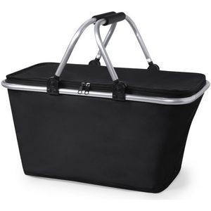 Foldable shopping basket cooler bag