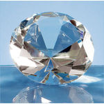8cm Optical Crystal Clear Diamond Paperweight