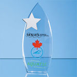 28cm Optical Crystal Arch Award with Silver Star