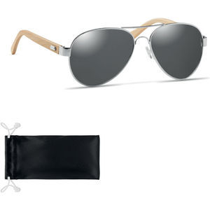 Bamboo Sunglasses In Pouch