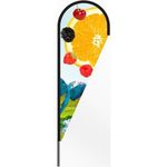 Large Teardrop Feather Flag With Spiked Base