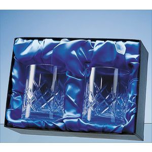 Whisky Tumbler Pair Satin Lined Presentation Box