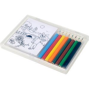 Drawing set colouring pencils colouring sheets