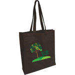 8oz Black Cotton Canvas Shopper with Gusset