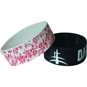 1 Inch Printed Silicone Wristbands