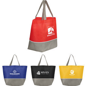 London - Shopping Tote Bag with Grey Trim