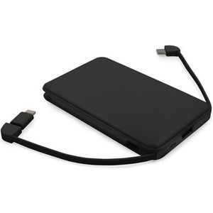Power Bank 5000 Mah With Integrated Cables Adapter Included