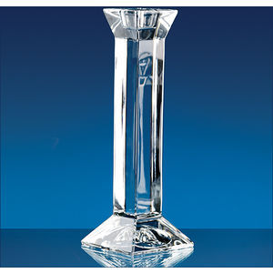 20cm Lead Crystal Padova Candlestick Holder