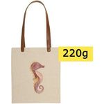 Cotton shopping bag -PU handles