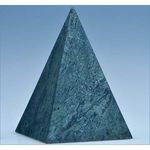 12.5cm Green Marble 4 Sided Pyramid Award