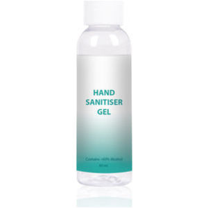 Hand Sanitiser 60ml Domed Top Bottle (Full Colour Label)
