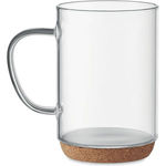 Glass Mug 400ML With Cork Base