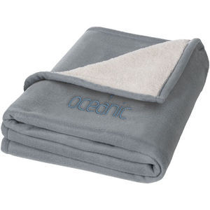 Seasons Springwood soft fleece and sherpa plaid blanket