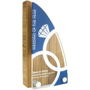 Bamboo Block Award with Acrylic Face - large
