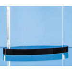 14cm Optical Crystal Crescent Award on an Oval Onyx Black Base