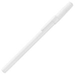 Ball pen- white barrel and coloured cap