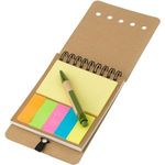 Memo holder notebook approx. A6 sticky notes and ball pen