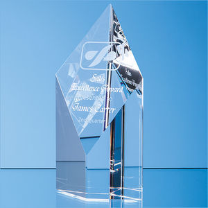 25.5cm Optical Crystal Narrow Diamond Award