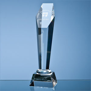 28cm Optical Crystal Hexagon Column Award