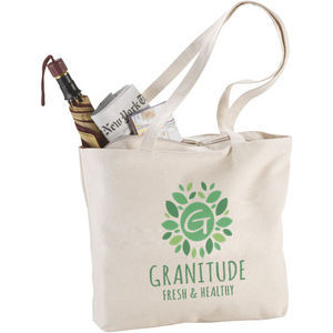 Bullet Ningbo 320 g/m2 zippered cotton tote bag