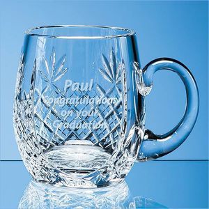 0.3ltr Lead Crystal Barrel Panel Tankard