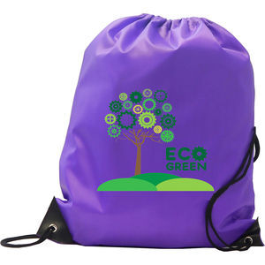 Kids Purple Polyester Drawstring Sports Bag