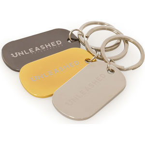 Metal Dog Tag Keyring (UK Stock)