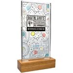 Acrylic Awards with Real Wood Base - Large