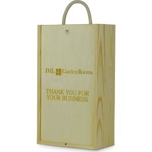 Personalised Double Wooden Gift Box