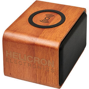 Avenue Wooden speaker with wireless charging pad