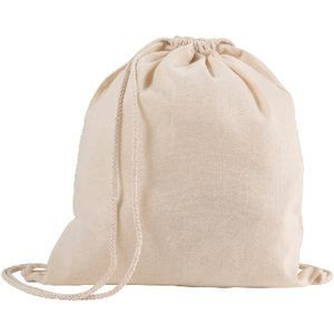 Cotton drawstring bag Cotton 120 g/m2- Beige