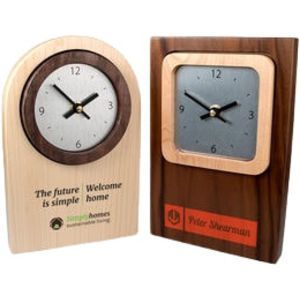 Real Wood Clocks with Contrasting Wood Clock Surround