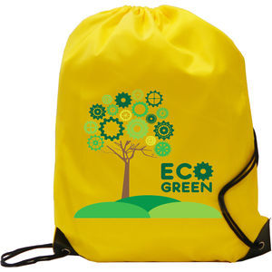 Burton Polyester Drawstring Bag in Yellow