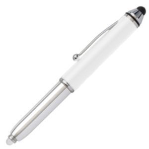 Ball pen touch pen with LED light and cap