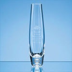 24cm Handmade Tall Bubble Base Oval Vase