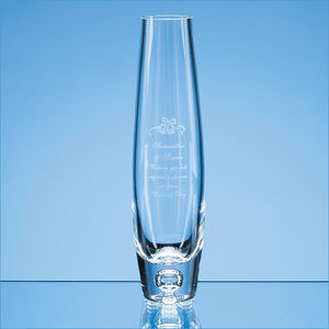 24cm Handmade Tall Bubble Base Oval Vase