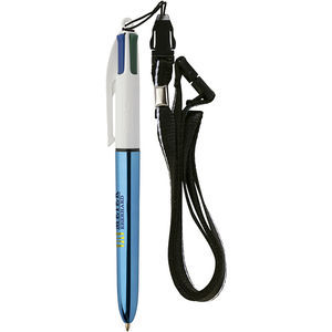 BIC 4 Colours Shine ballpen + Lanyard