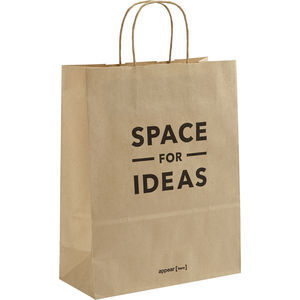 Medium Twisted Handle Kraft Bag in White or Brown