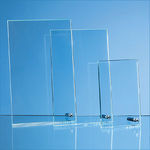 22.5cm x 14cm x 1cm Jade Glass Rectangle with Chrome Pin H or V