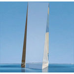 19.5cm Optical Crystal Wedge Rectangle Award
