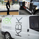 Interior and exterior coloured and frosted vinyl decal