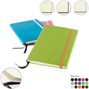 A5 Case Bound Notebook With Elastic Strap